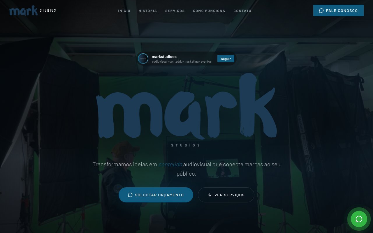 Preview do site Mark Studios
